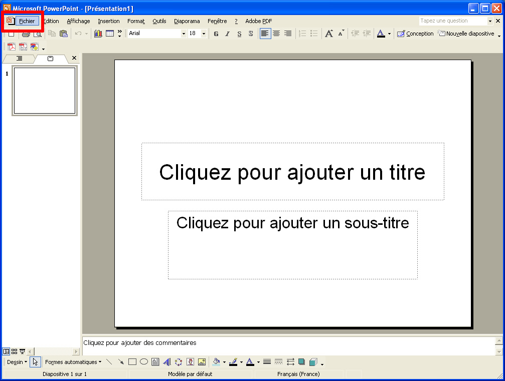 Ouvrir PowerPoint
